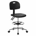 Tabouret, réglable, coloris noir, pour la cuisine ou l’espace repas