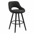 Chaise, en tissu, coloris anthracite, pour la salle à manger ou la cuisine