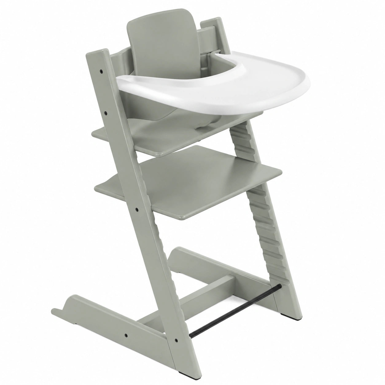 Chaise, réglable, coloris blanc et vert, pour la salle à manger ou la cuisine