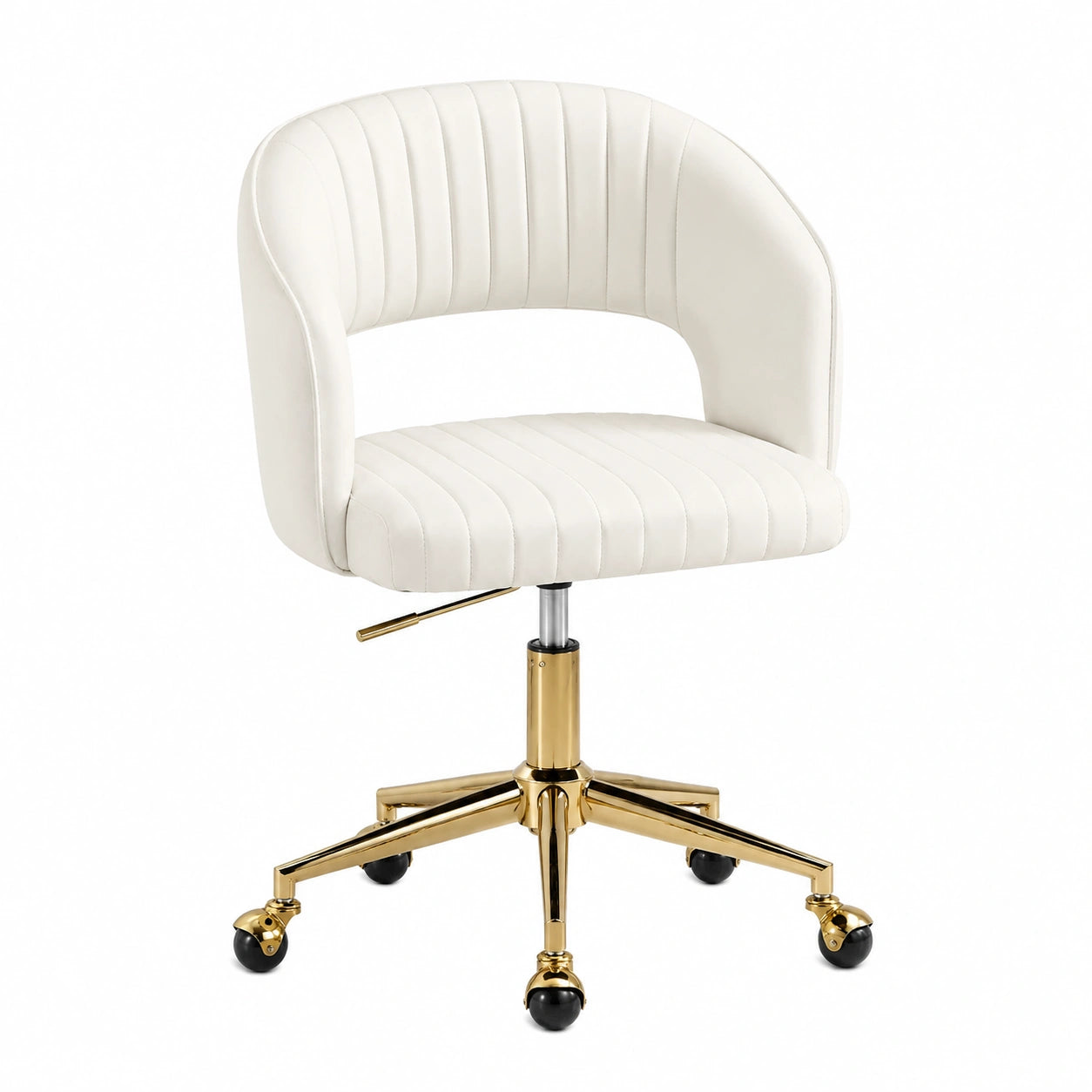 Bureau, pivotant, réglable, en cuir, coloris blanc, pour l’espace de travail