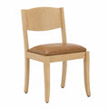 Chaise, en cuir, coloris marron, pour la salle à manger ou la cuisine