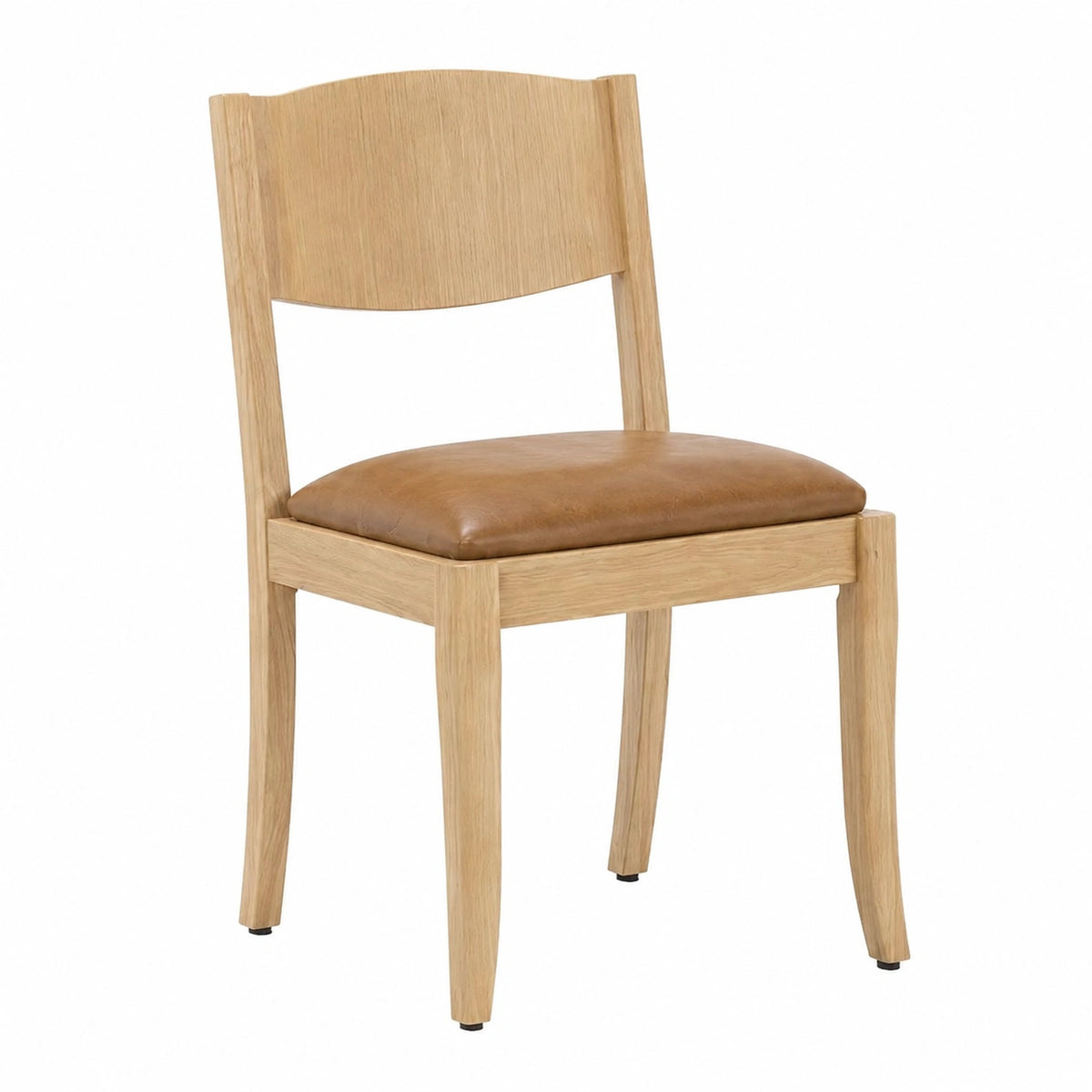 Chaise, en cuir, coloris marron, pour la salle à manger ou la cuisine