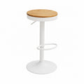 Chaise, en métal, pivotant, réglable, coloris blanc, pour la salle à manger ou la cuisine