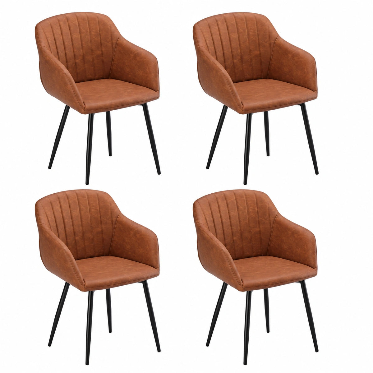 Bureau, en cuir, rembourré, coloris marron, pour l’espace de travail