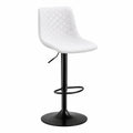 Chaise, réglable, en cuir, coloris blanc, pour la salle à manger ou la cuisine