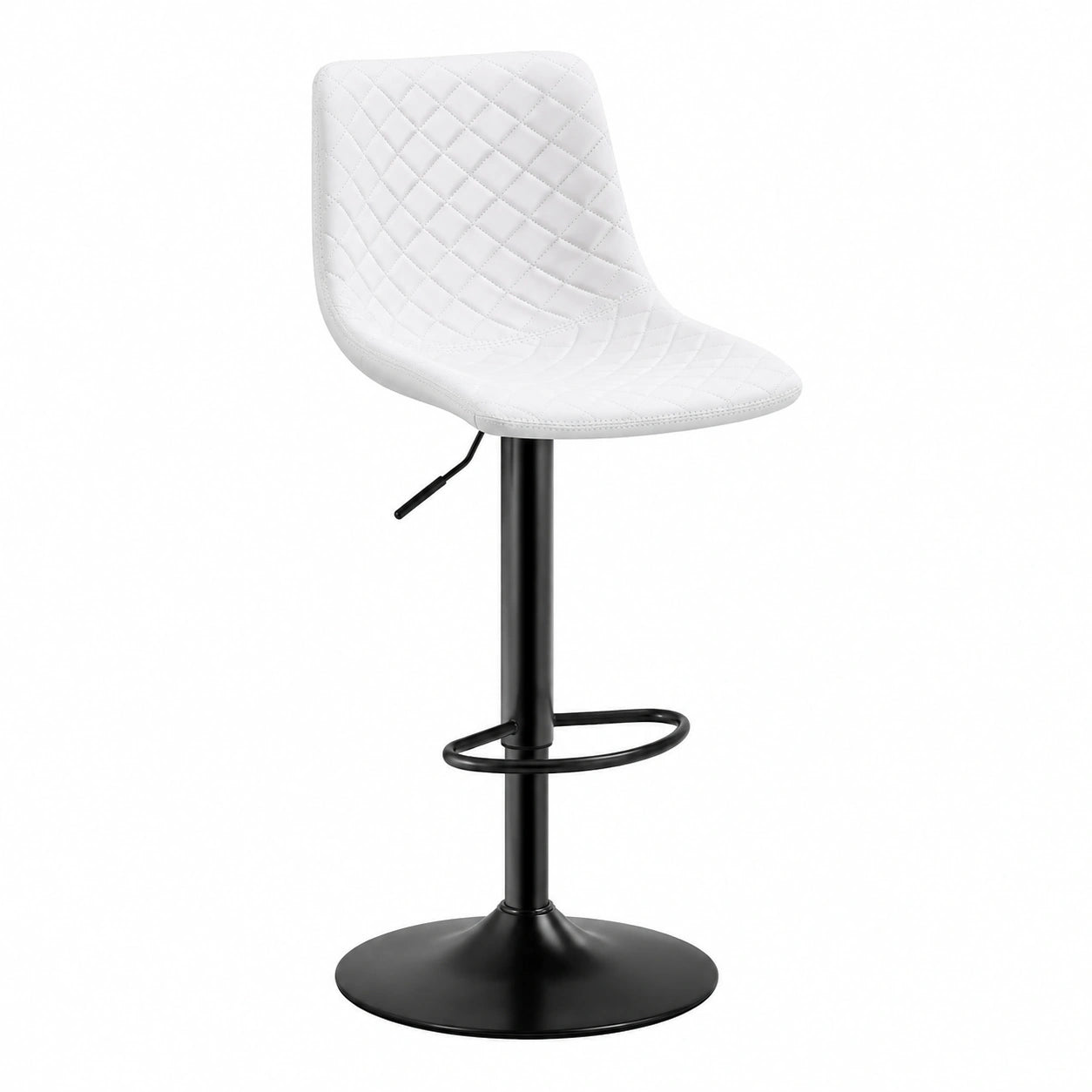 Chaise, réglable, en cuir, coloris blanc, pour la salle à manger ou la cuisine